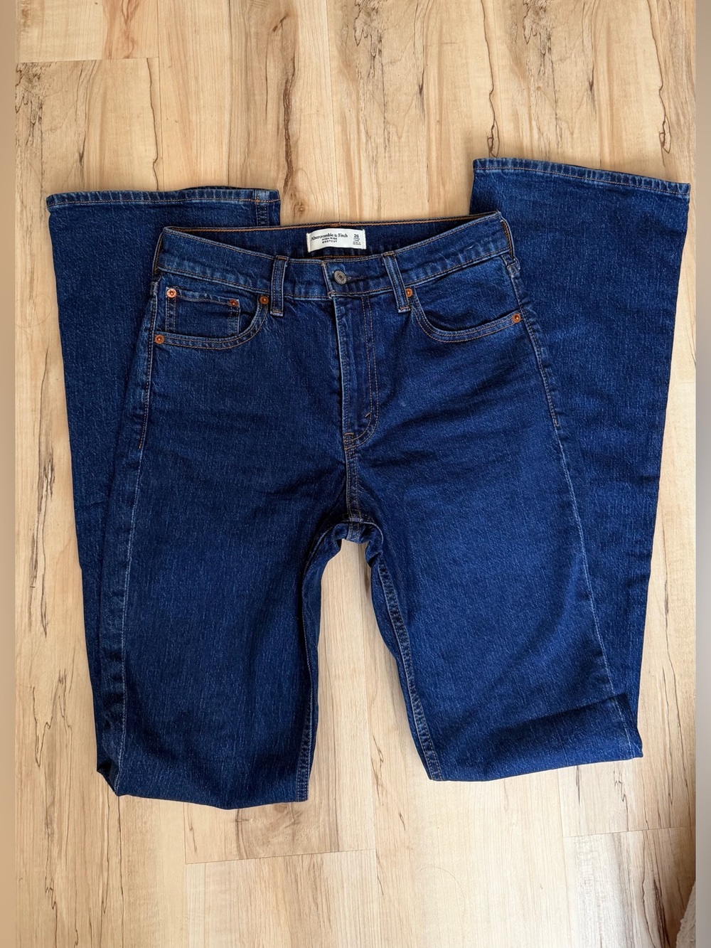 Abercrombie & Fitch Women's Dark Blue Boot Cut Jeans